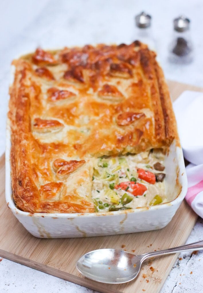 No Cluck Chicken and Vegetable Spring Pie